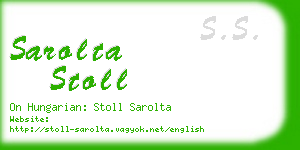 sarolta stoll business card